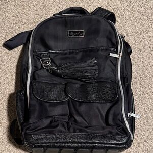 Itzy Ritzy Boss Backpack - Jetsetter Black Chevron